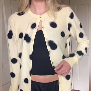Marc by Marc Jacobs Yellow and Black Polka Dot Sweater